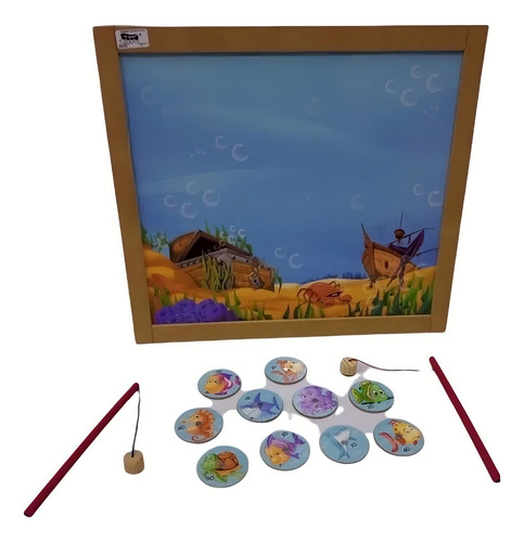Juego De Pesca Con Imanes Y Caña Infantil Didáctico
