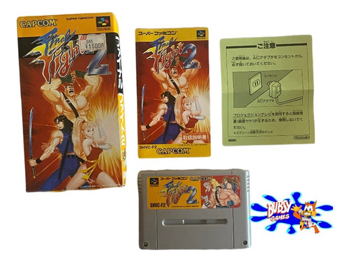 Super Famicom Jogo Original Usado Final Fight 2 Na Caixa 