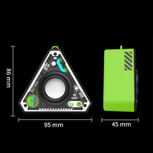 Bocina Bluetooth Triangular Con Luz Led Subwoofer Colores