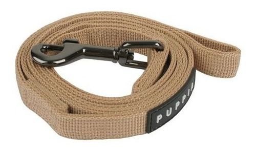 Puppia Correa Two-tone Lead Beige Doble, Fuerte Y Firme