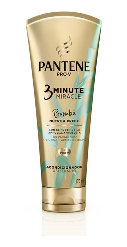 Acondicionador Pantene 3 Minutos Bambú Nutre Y Crece X 170 M