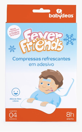 5 Caixas Fever Friends Compressas Refrescantes Alívio Febre