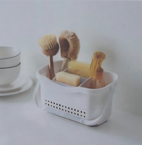 Escurridor Canasta Sink Caddy Plástico Blanco 22x12cm Cv-02