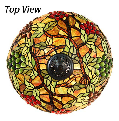 Lmpara De Mesa Tiffany Estilo Uvas Con Base Mosaico Tronco R