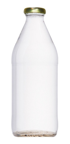 Botella De Vidrio 1 Litro Pack 22 Unidades Con Tapa Incluida
