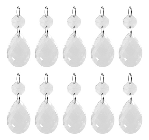 10 Unidades De Luminária Pendente De Cristal De Prismas De C