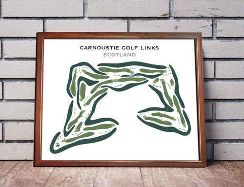 Golf Poster Enmarcado Layout Campo Carnoustie
