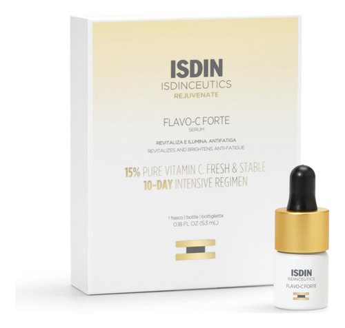 Sérum Antioxidante Isdinceutics Flavo-c Forte 5,3 Ml X 1un Todo Tipo De Pele Dia