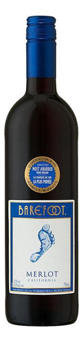 Caja De 12 Vino Tinto Barefoot Merlot 750 Ml