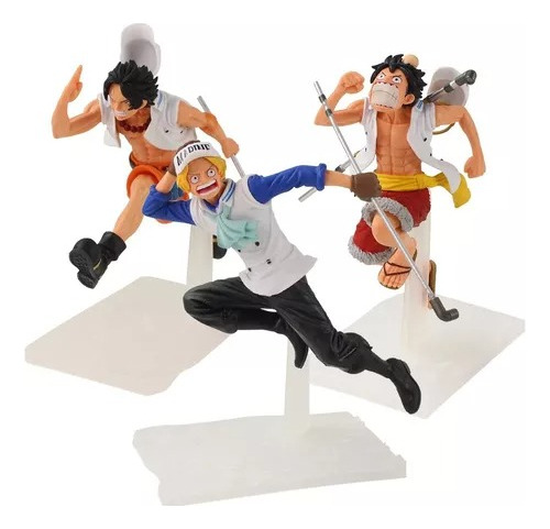 Luffy, Ace And Sabo Marines Figura X3