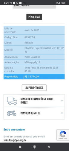 Renault Clio Sedan 2007 1.0 16v Expression Hi-flex 4p