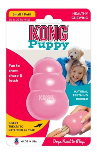 Kong Puppy M Celeste & Rosado Para Perro / Razas Mascotas