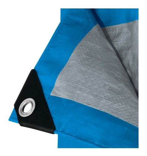 Imagen 2 de 2 de Lona De Polietileno Color Azul 4m X 6m Aksi Capa Reforzada
