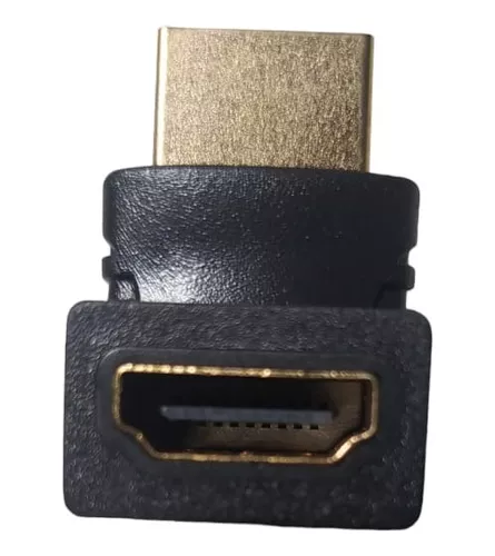 705-203 Adaptador Cople Unión HDMI Hembra a HDMI Hembra, en Angulo, en L,  Para Atornillar