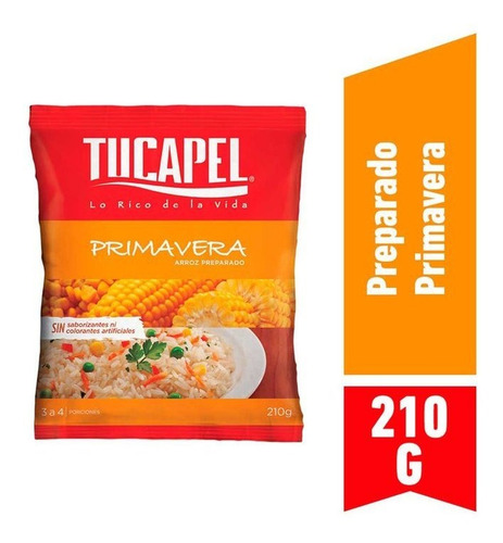 Arroz Preparado Primavera Tucapel 210g