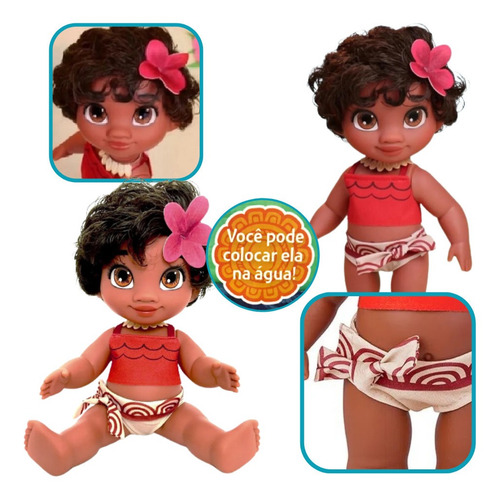 Boneca De Silicone Moana Divertida Com Cheirinho Delicioso