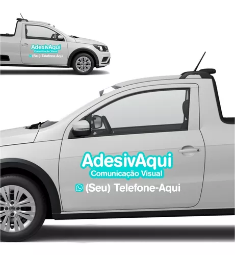 Adesivo Personalizado Portas Carro Empresa P/2 Portas