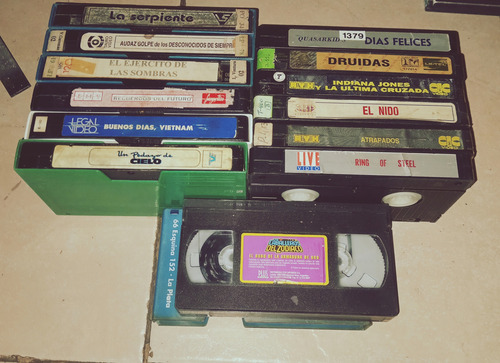 Lote De 13 Vhs!! Originales Indiana Jones,el Nido Etc!! (Usado)
