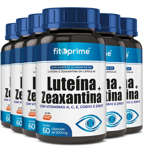Imagem 1 de 3 de 6 Luteína 20mg + Zeaxantina 3mg Vitaminas A C E Zinco 60cps