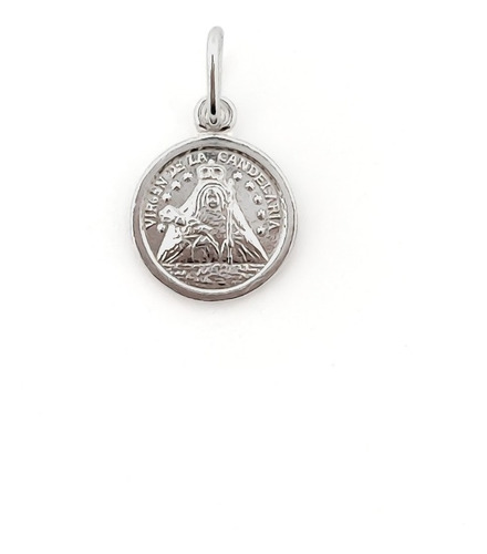 Colgante Medalla Virgen De La Candelaria 10mm Plata Fina 925