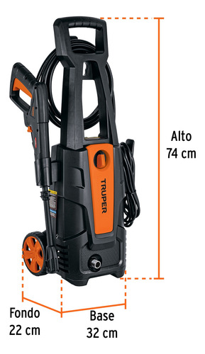 Hidrolavadora Eléctrica 1800 Psi, Truper 101594 Negro 60