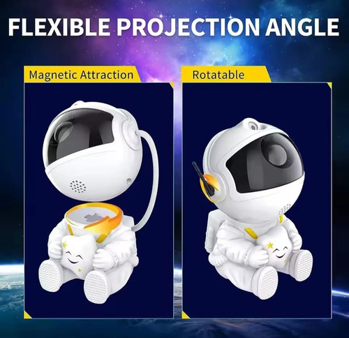 Proyector De Estrellas Luz Nocturna Astronauta Galaxy Start