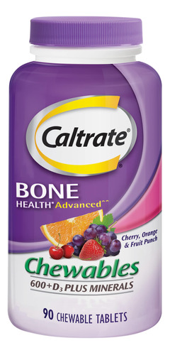 Caltrate Chewables 600 Plus D3 Plus Minerals Suplemento De V