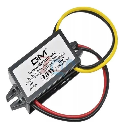 Conversor De 12 Volts P/ 5v - 3a - 15 Watts