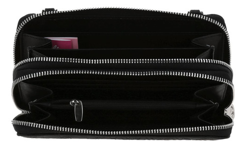 Cartera Barbie Gorett Wallet America Negro Con Monedero Diseño De La Tela Gráfico Embosado