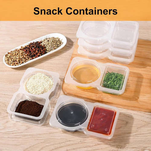 Mini Recipientes Reutilizables Para Aperitivos Con Tapa, Dob