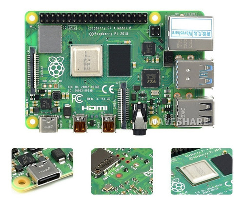 Raspberry Pi 4 Pi4 Model B 4gb Ddr4 - Rev. 1.2