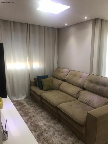 Imagem 11 de 21 de Apartamento No Condomínio Auguri Residence Sbc 71m², Com Móveis Planejados. 2 Quartos, 2 Banheiros, Sala, Cozinha, Sacada, Living Ampliado, Área De S - Ap01401 - 69372918