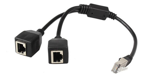Cable Divisor Ethernet Rj45, 1 Conector Ethernet Macho A 2 H