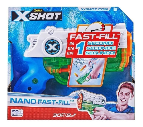 Pistola Lanza Agua X-shot Zuru Nano Fast Fill 56333 Edu
