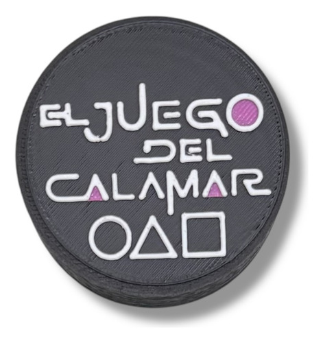 Juego Del Calamar Dados Gong-gi + Lanzamiento Piedra+ Ddakji Color Negro 3Dimensionate