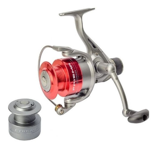 Carrete de pesca de fricción trasera Marine Sport Prisma 3000 Rd, color rojo