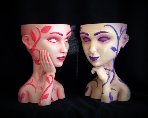 2 Macetas De Diosas Venus Y Afrodita -suculentas-cactus