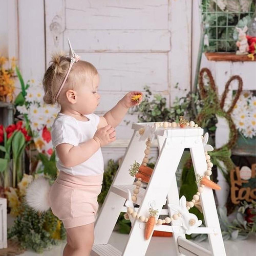Corona De Conejito De Pascua Con Forma De Zanahoria Y Cuenta