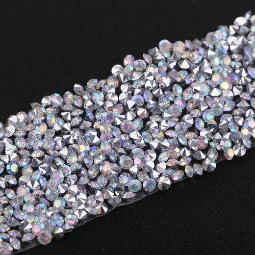 1 Yarda 30mm Ribete Rhinestone Ajuste Cristal Aplique Encaje