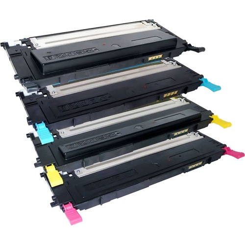 Kit 4x Toner Clx-3185n 407s P/ Clx-3185fw Clp-320n Clp-325w Tinta Preto/ciano/magenta/amarelo
