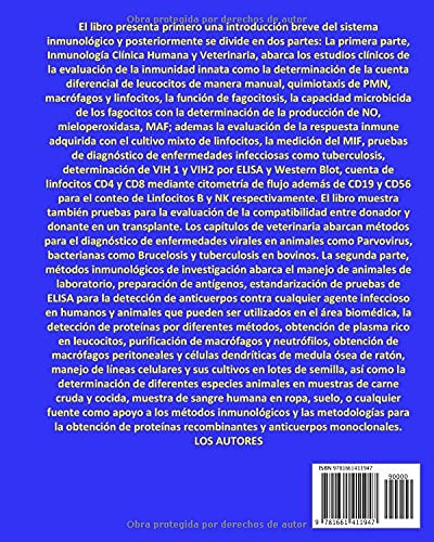 Inmunologia Clinica Y De Investigacion. Humana Y Veterinaria
