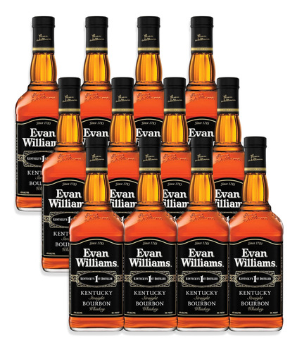 Whisky Evan Williams 1st Distiller Bourbon 750ml Caja X12u