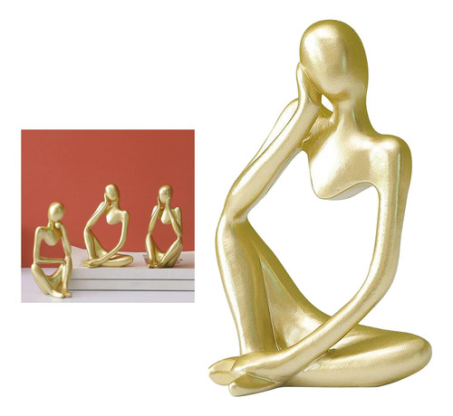 2pcs Thinker Escultura Escritorio Estatuilla Estatuilla De