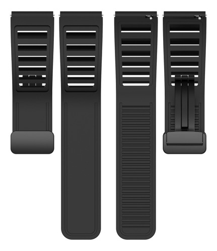 Black Silicone Strap For Samsung Galaxy Watch 46mm