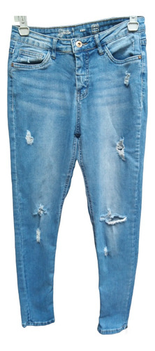 Jeans Desgastado, Elasticado, Talla 38