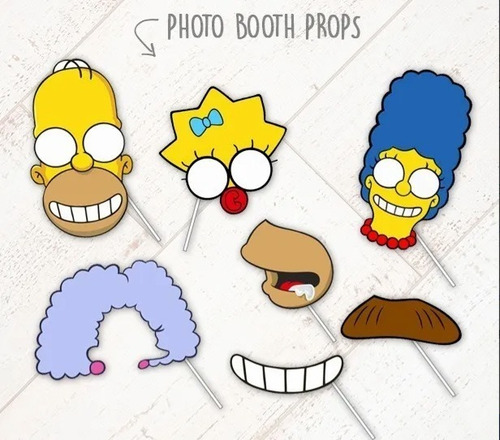 Kit Imprimible Simpsons Bart Lisa Caricatura Serie U08