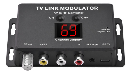 Modulador Tm80 Conversor Para Tv Av Rf Link Modulator