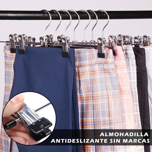 De Perchas Ganchos Para Ropa Acero Inoxidable Con Clips