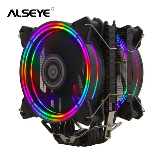 Disipador Alseye H120d Rgb Doble Fan Y Pasta Térmica