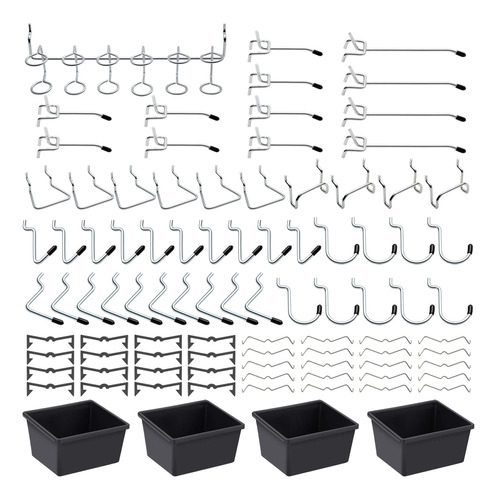 Frimoony Ganchos Para Tablero De Clavijas Con Contenedores,
